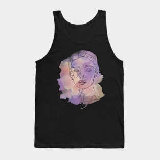 Abstruct face art printed tee Digital art casual wear T-shirt Tank Top